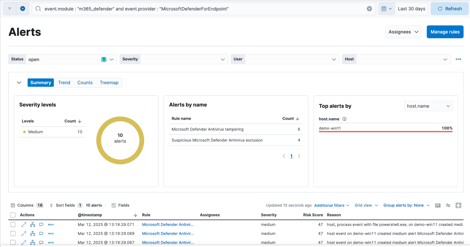 Microsoft Defender for Endpoint alerts from Microsoft 365 Defender integration